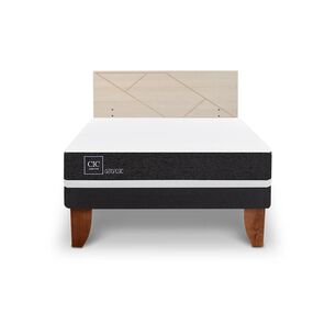 Cama Europea Cic Ortopedic / 2 Plazas / Base Normal + Respaldo
