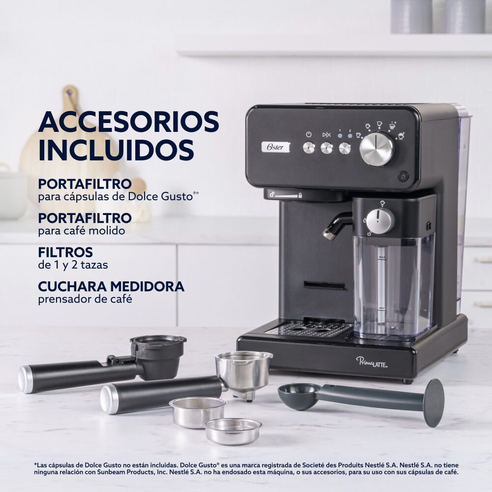 Cafetera Automática Oster Primalatte Negro Bvstem6604bk image number 5.0