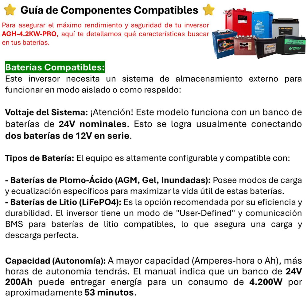 Inversor Solar Con Wifi H&iacute;brido De 4200w Y Potencia M&aacute;xima 8400w image number 7.0