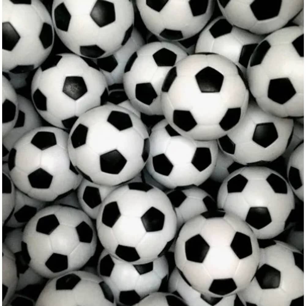 Set 18 Pelotas Taca Taca 32mm Negro / Blanco image number 0.0