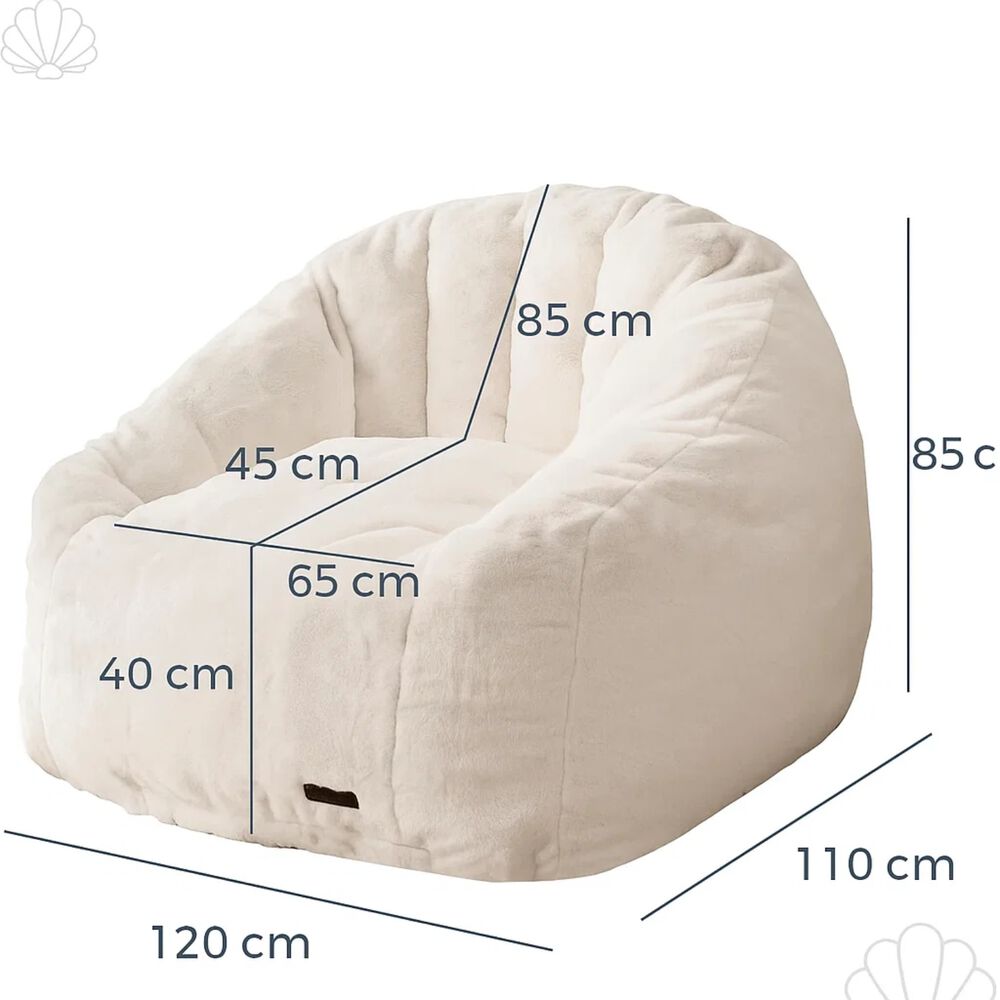 Sof&aacute; Puff 84x119cm Con Respaldo Espuma C&oacute;modo Acolchable image number 1.0