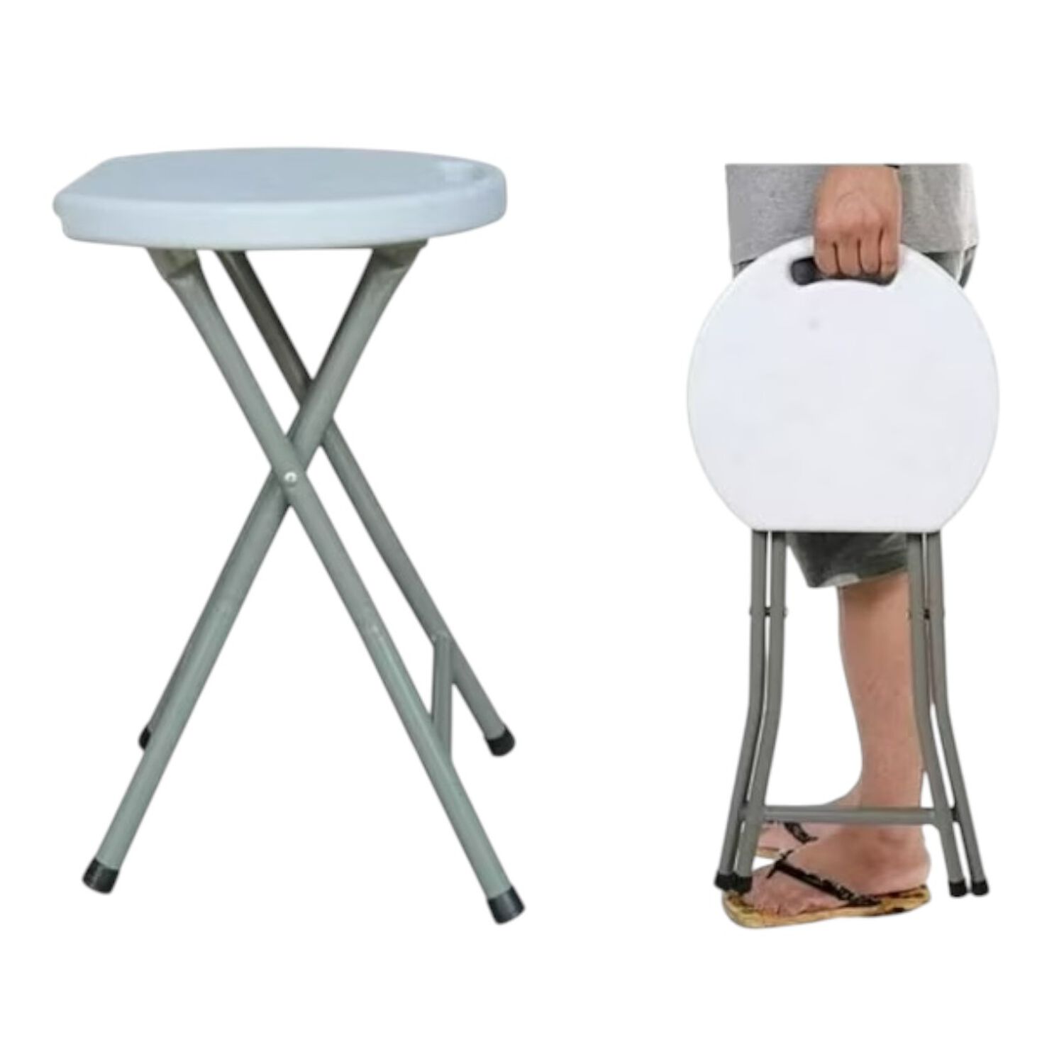 Piso Banco Silla Taburete 46cm Plegable Pl&aacute;stico Eventos image number 2.0