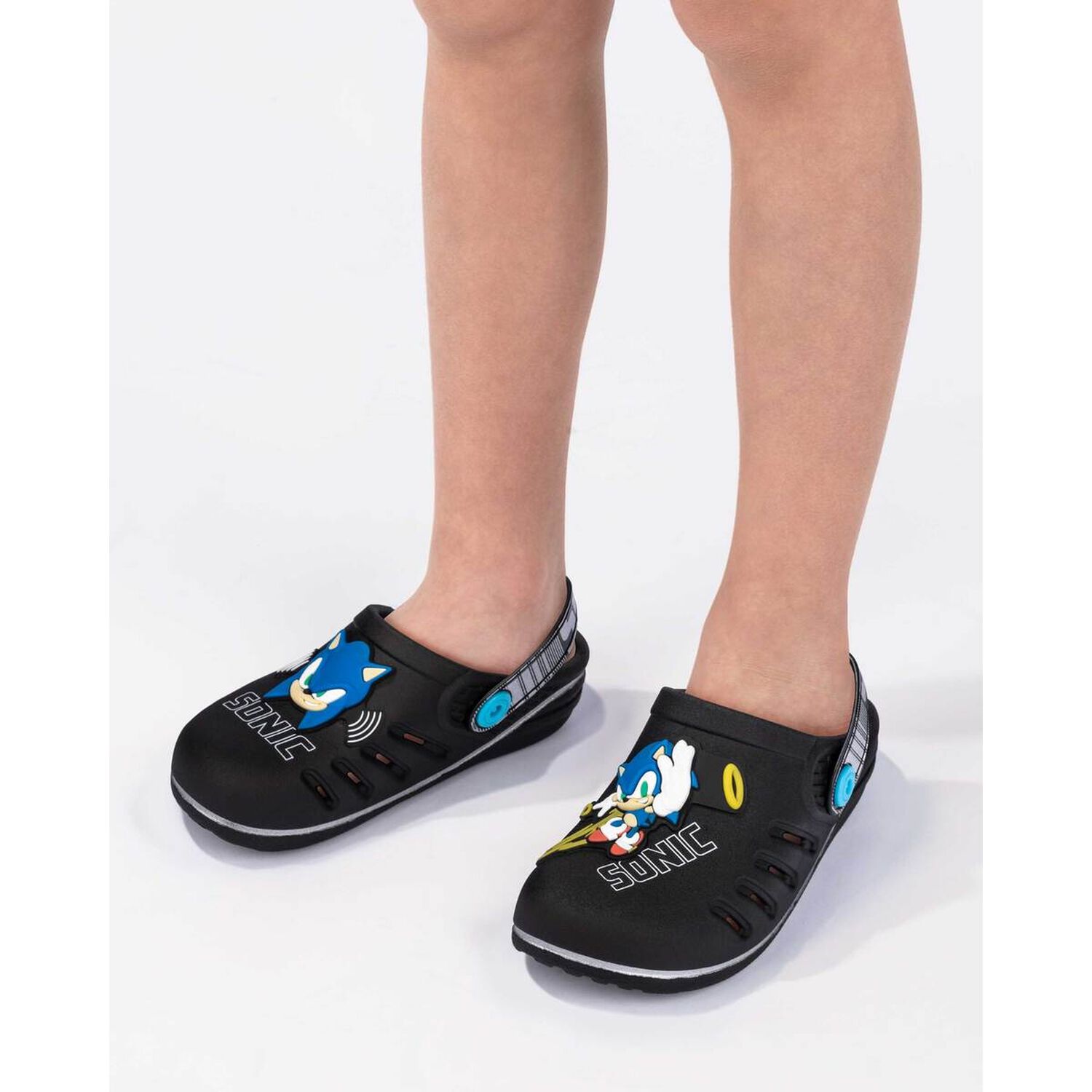 Sandalia Infantil Negro/azul Sonic Speed Ipanema image number 1.0