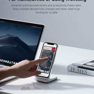 Aukey Estación De Carga Carga Rápida 2 En 1 Con Soporte Blanco - Lc-a2b-w