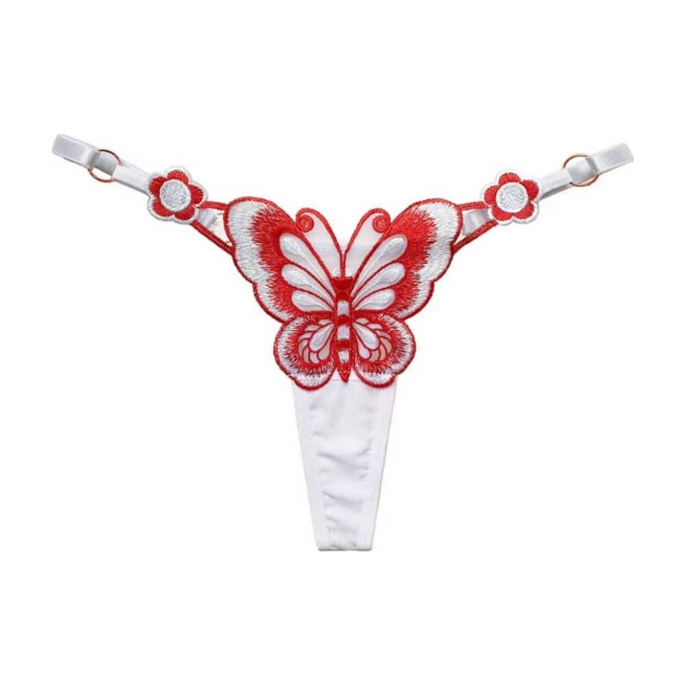 Colaless Bordado Mariposa, Cinta Ajustable Lenceria Exotica image number 9.0