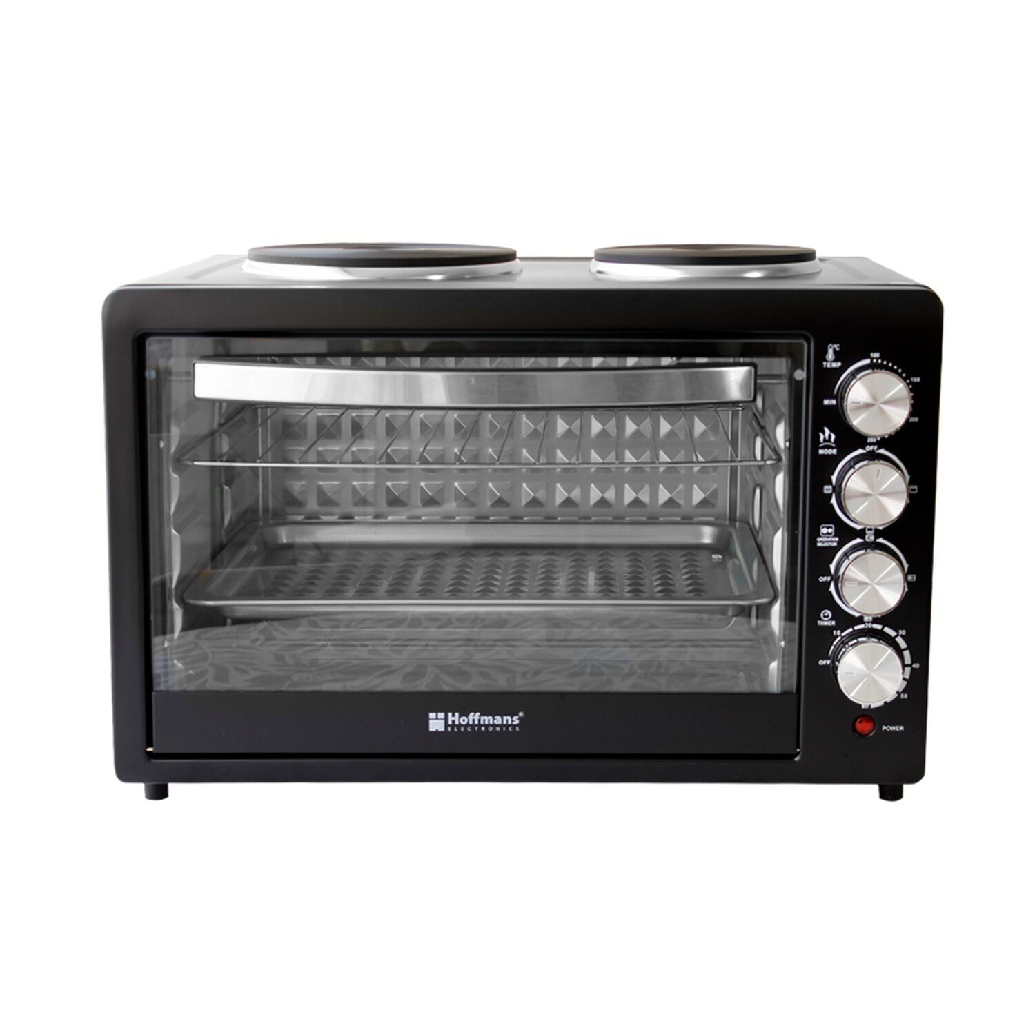 Horno El&eacute;ctrico 55 Litros Con 2 Placas 2000w + 1600w Grill image number 5.0