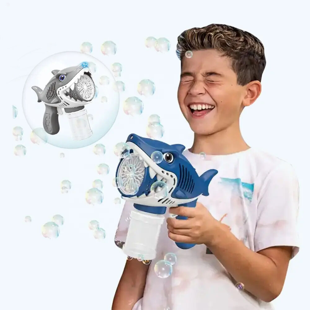 Pistola Lanza Burbujas Tiburon Luces Y Sonidos + Liquido image number 1.0