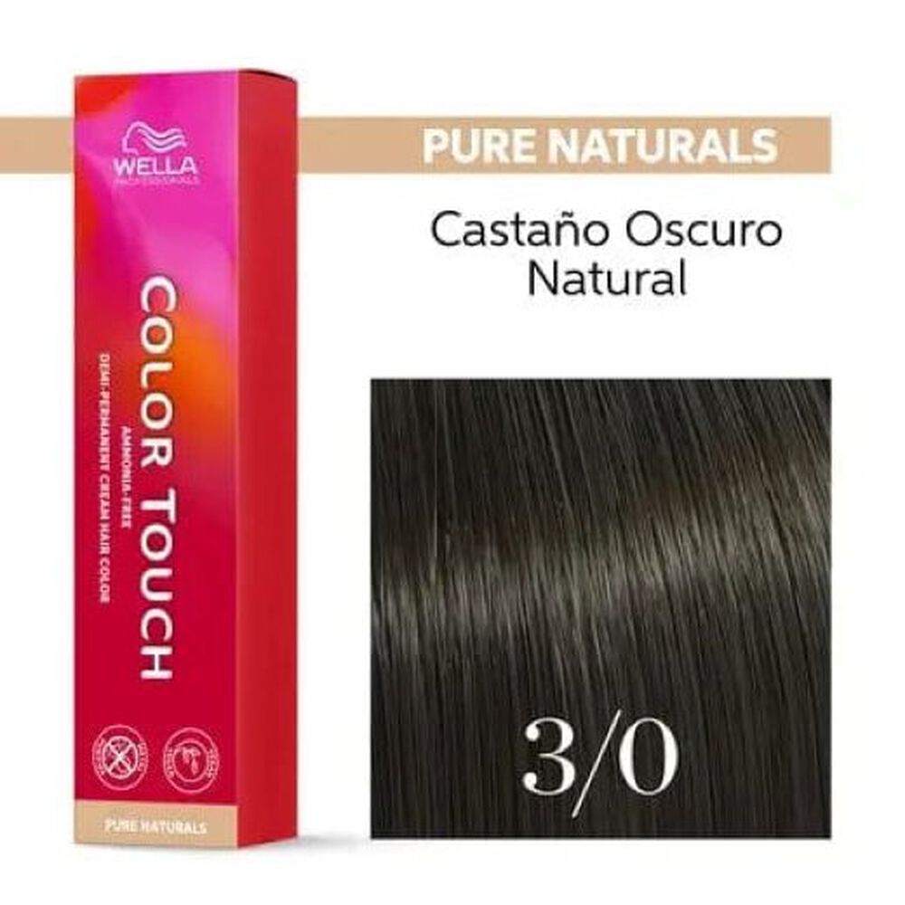 Tinte Para Cabello Wella Color Touch 3/0 Casta&ntilde;o Oscuro 60ml image number 2.0