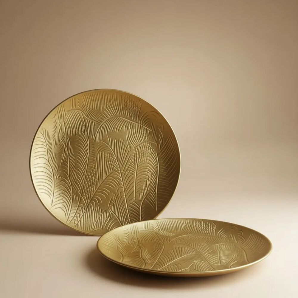 Set De 2 Platos Decorativos - Dise&ntilde;o Hojas image number 2.0