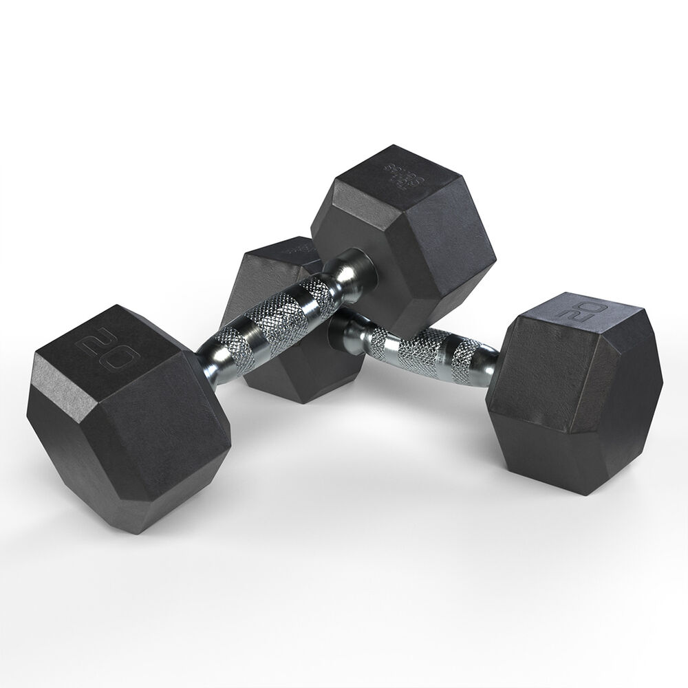 Mancuerna Hexagonal Recubierta En Caucho 20 Kg image number 2.0