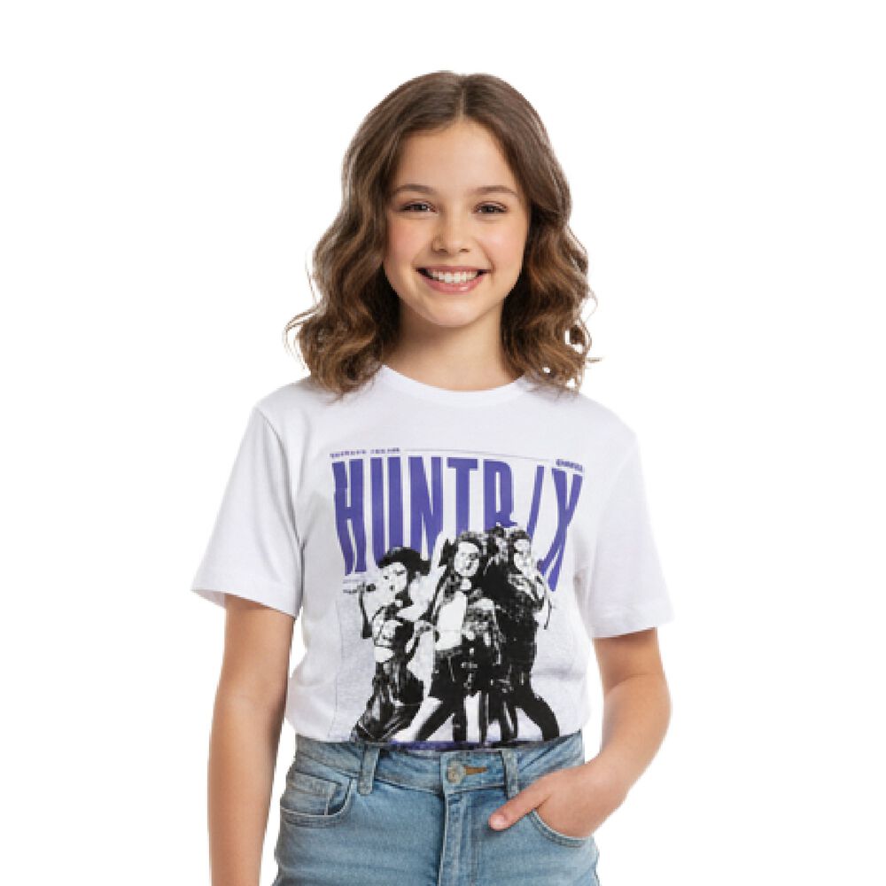 Polera Manga Corta Ni&ntilde;a World Tour Blanco Kpop Demon Hunters image number 0.0