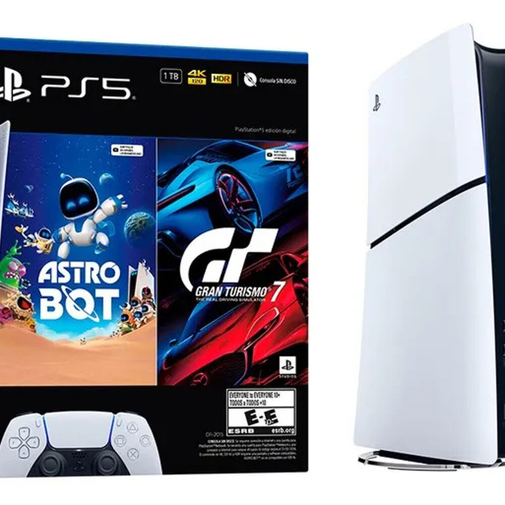 Consola Ps5 Slim Digital + Juego Astro Bot Y Gran Turismo 7 Sony image number 1.0