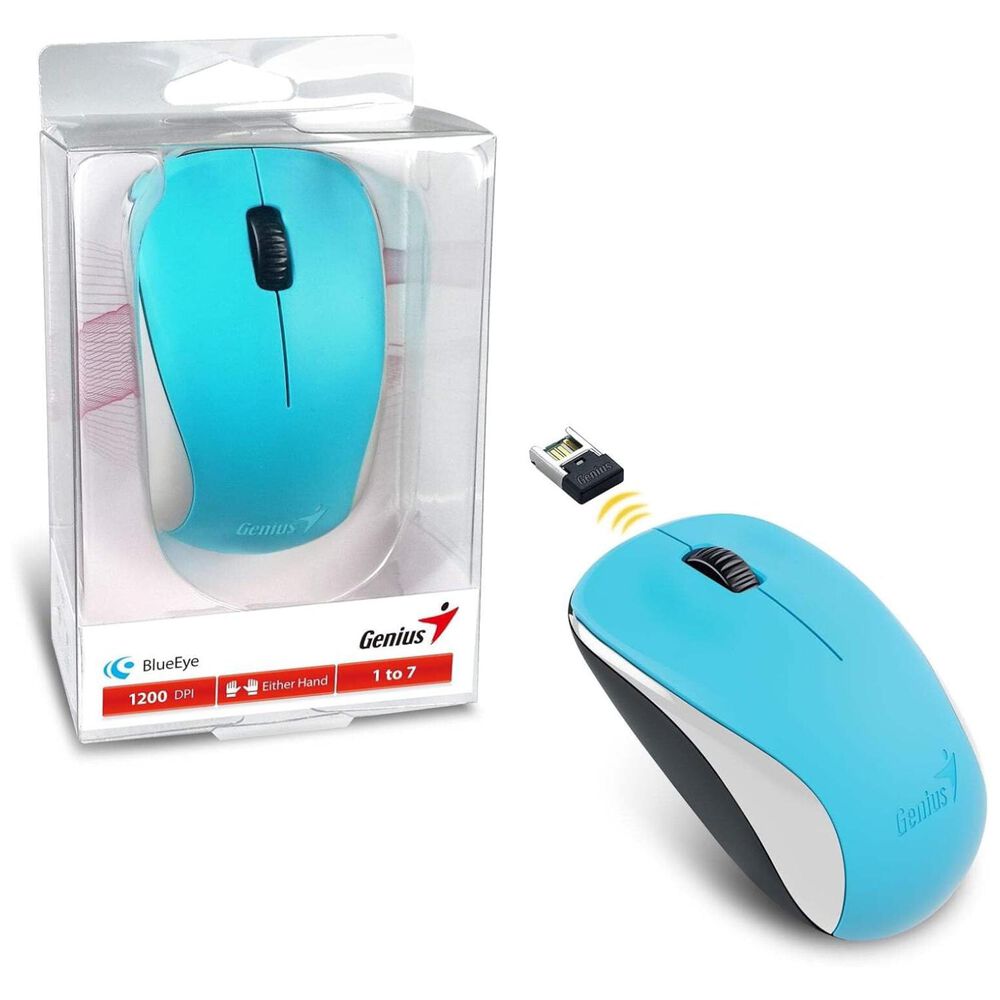 Mouse Inalambrico Usb 3 Botones 1200dpi Celeste Nx-7000 image number 2.0