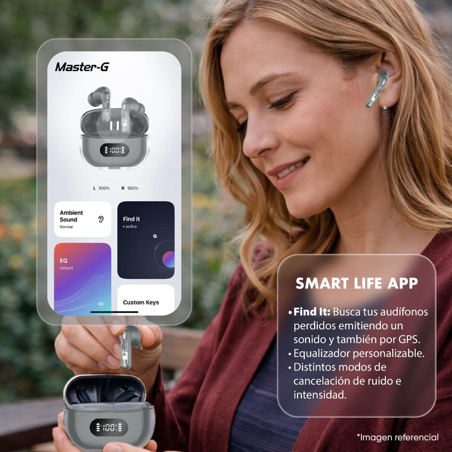 Aud&iacute;fonos Bluetooth In Ear Tws Anc Con App Mgbuds35g image number 4.0