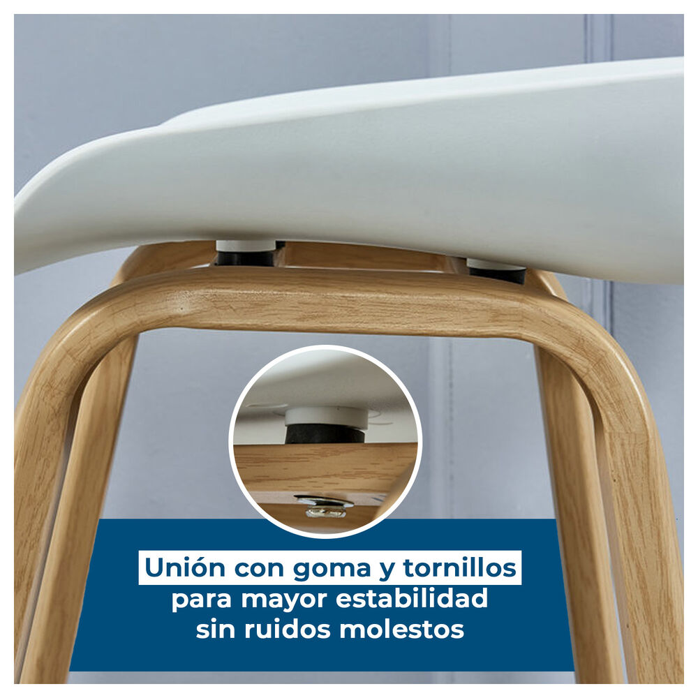 Silla Taburetes Altas De Bar Con Patas De Metal image number 2.0