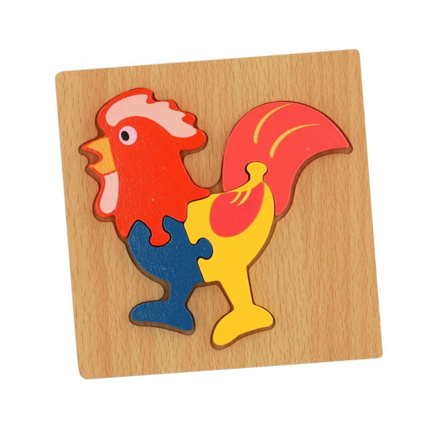 Puzzle Rompecabeza De Madera Encaje Didactico 15x15cm Ni&ntilde;os Tortuga image number 0.0