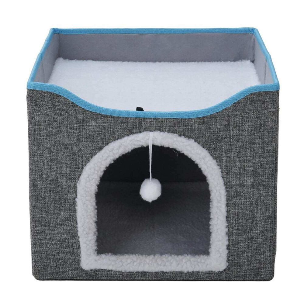 Cama Y Casa Para Gatos Con Rascador image number 1.0
