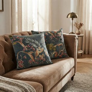 Set De 2 Cojines Decorativos 45 45 Cm Verde Petr&oacute;leo