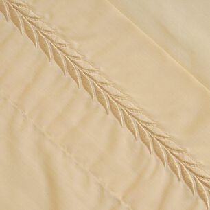 Sabana Bordadas 180 Hilos Mashini 2 P Ramas Amarillo