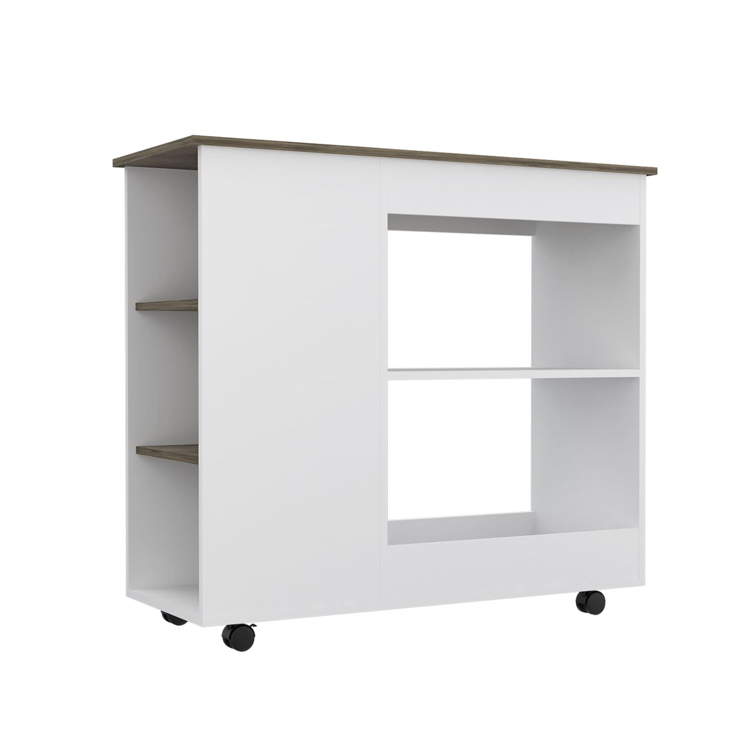 Isla De Cocina Con Ruedas Fm-002b Blanco image number 0.0