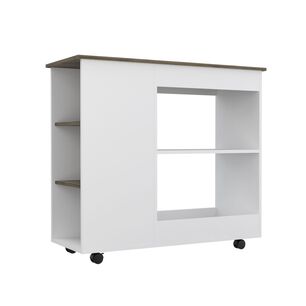 Isla De Cocina Con Ruedas Fm-002b Blanco