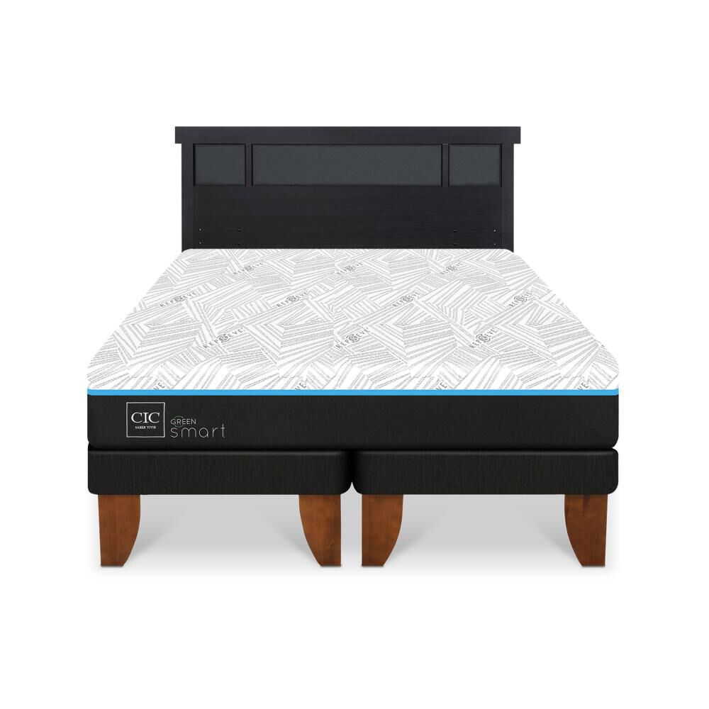 Cama Europea Cic Green Infinity / 2 Plazas / Base Dividida + Respaldo image number 0.0