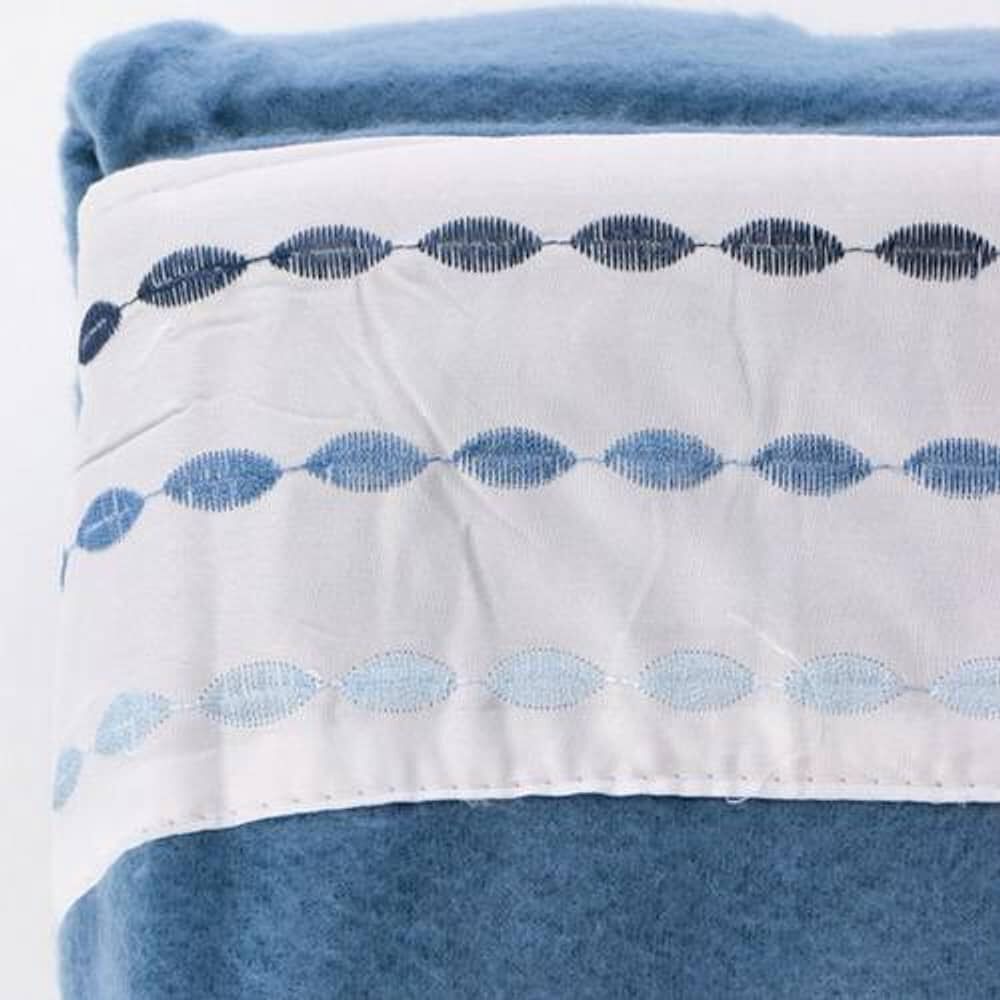 Sabana Andes Polar Bordada Circulo Azul 2 Plaza image number 2.0