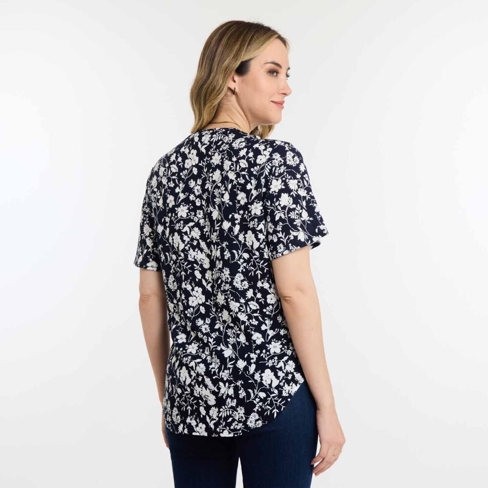 Blusa Full Print Manga Corta Cuello V Mujer Geeps image number 3.0