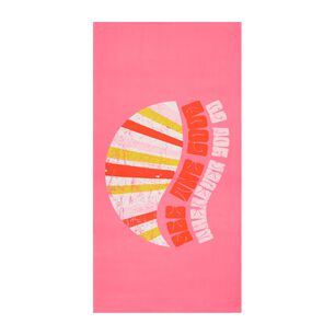 Toalla De Playa Casaideal Good Rosa 27 / 75x150 Cm