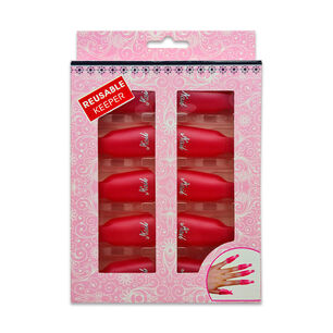 Protector De U&ntilde;as Esmaltados X10 Ud Fucsia