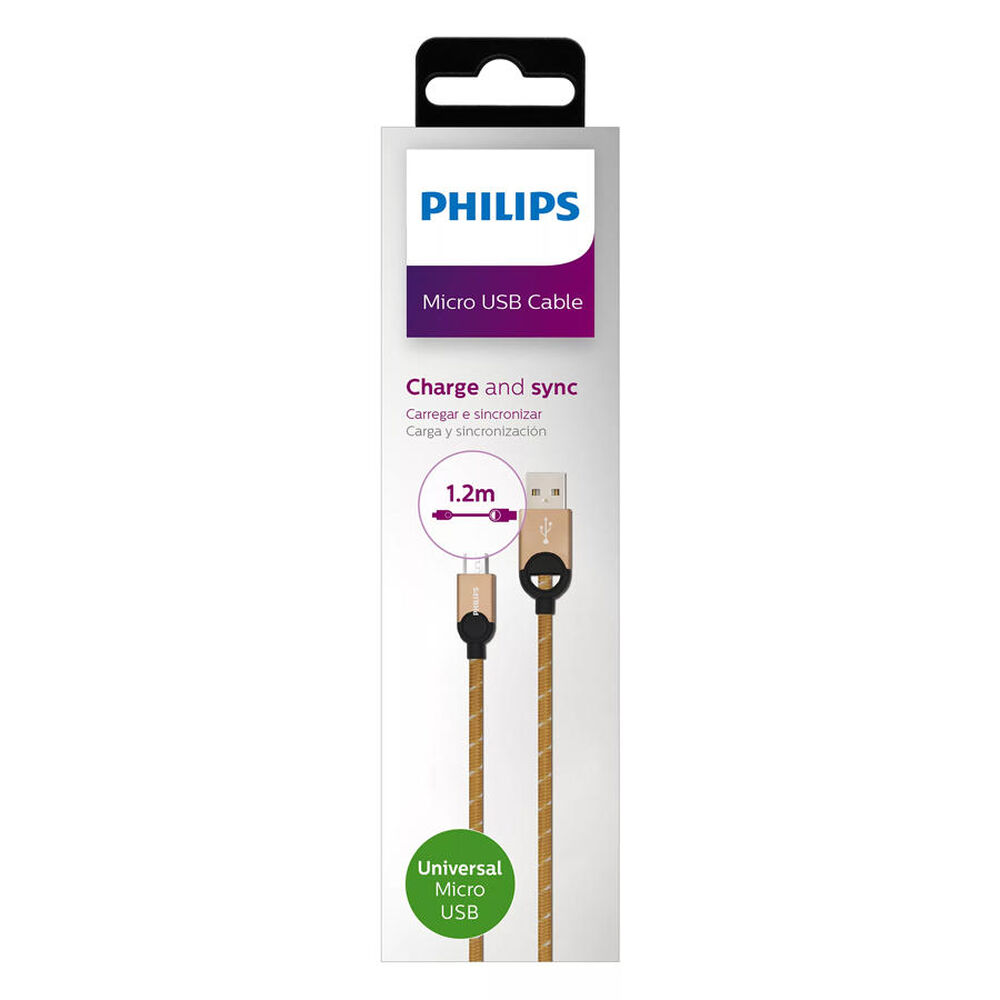 Cable Philips Dlc2618g Micro Usb 1.2 Mts Trenzado image number 4.0