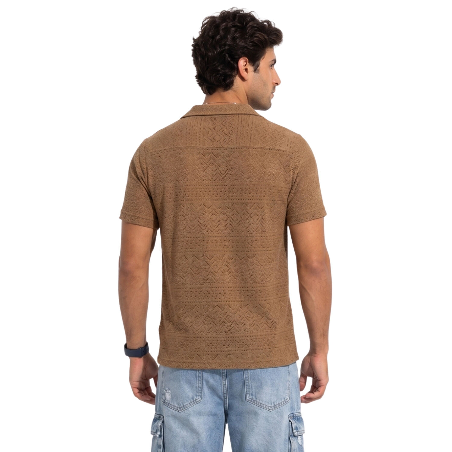 Camisa Malla Cuello Cubano Escocia image number 2.0