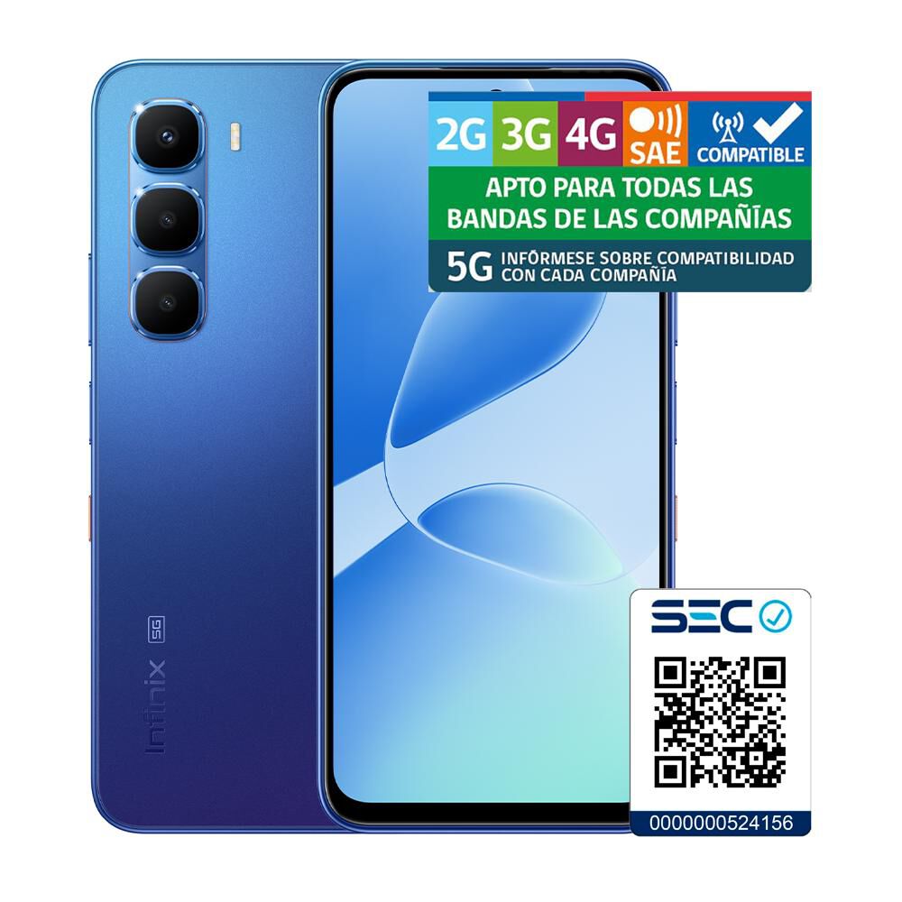Smartphone Infinix Hot 60 / 5G / 256 GB / Shadow Blue / Liberado image number 5.0