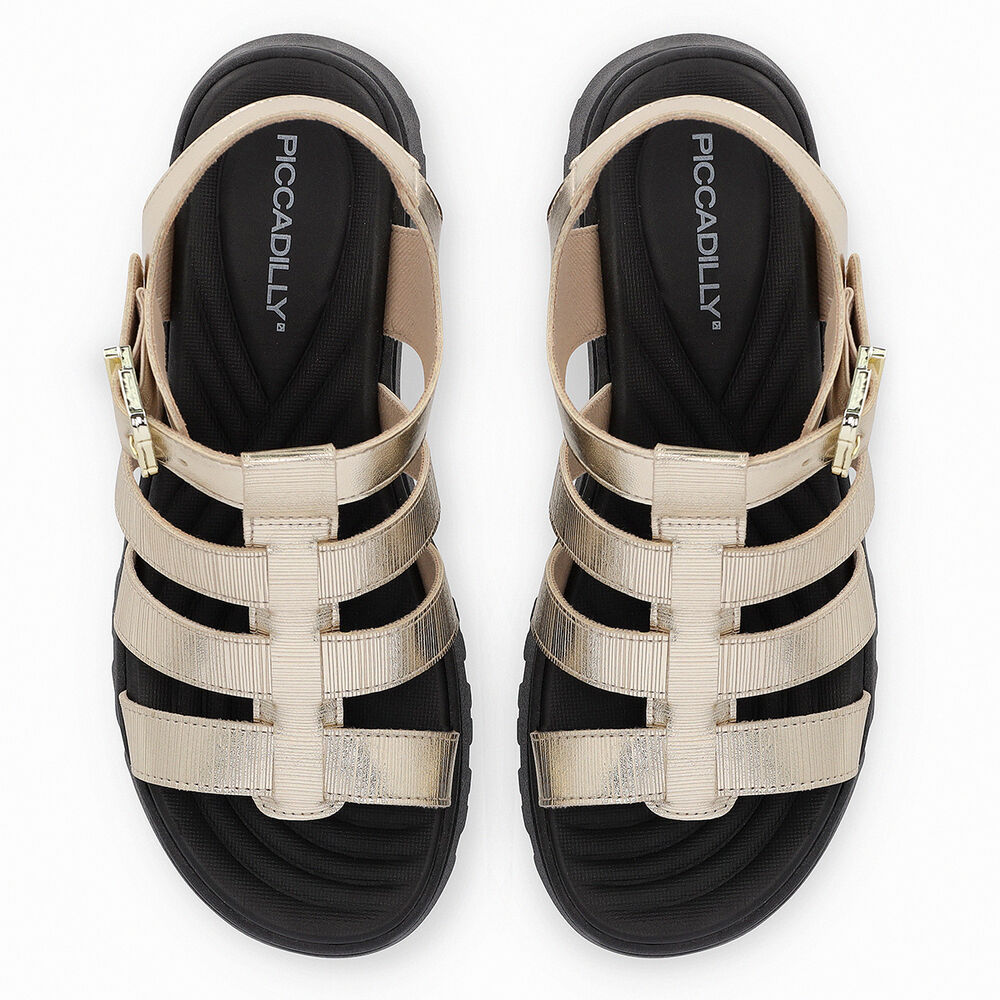 Sandalia Claudia Dorado/negro Piccadilly image number 1.0