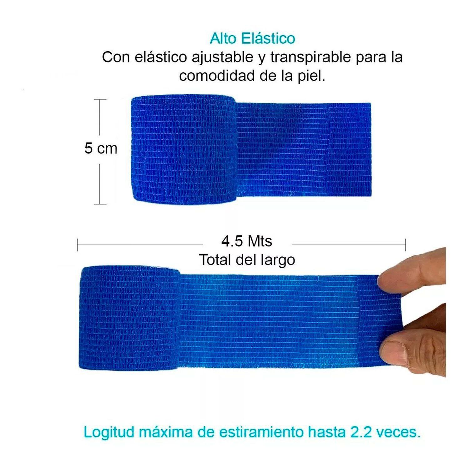 Venda Autoadherente Compatible Coban 10 Cm X 4.5 Mt Pack 12 Und image number 4.0