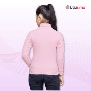 Pack 6 Camisetas Polera Bambú Cuello Beatle De Niña Primera Capa
