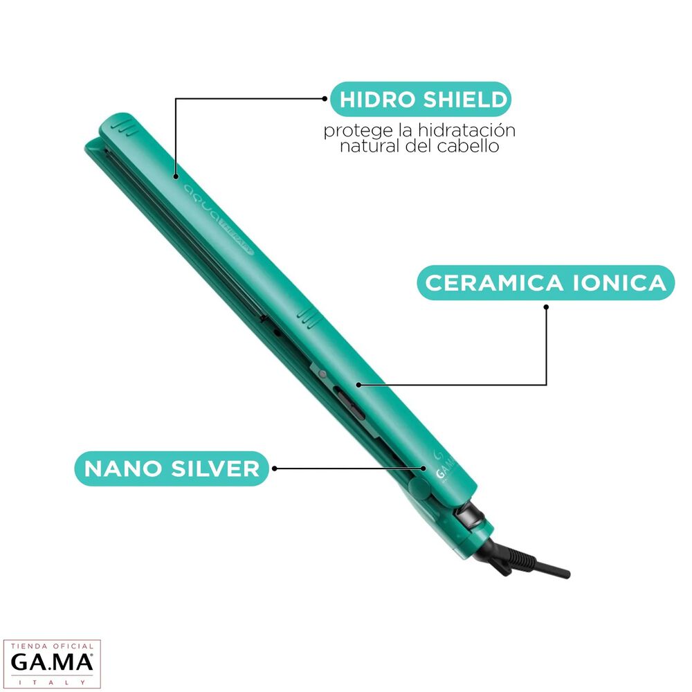 Plancha Alisador De Pelo Gama Elegance Aqua Therapy Hydro Verde 230c image number 2.0