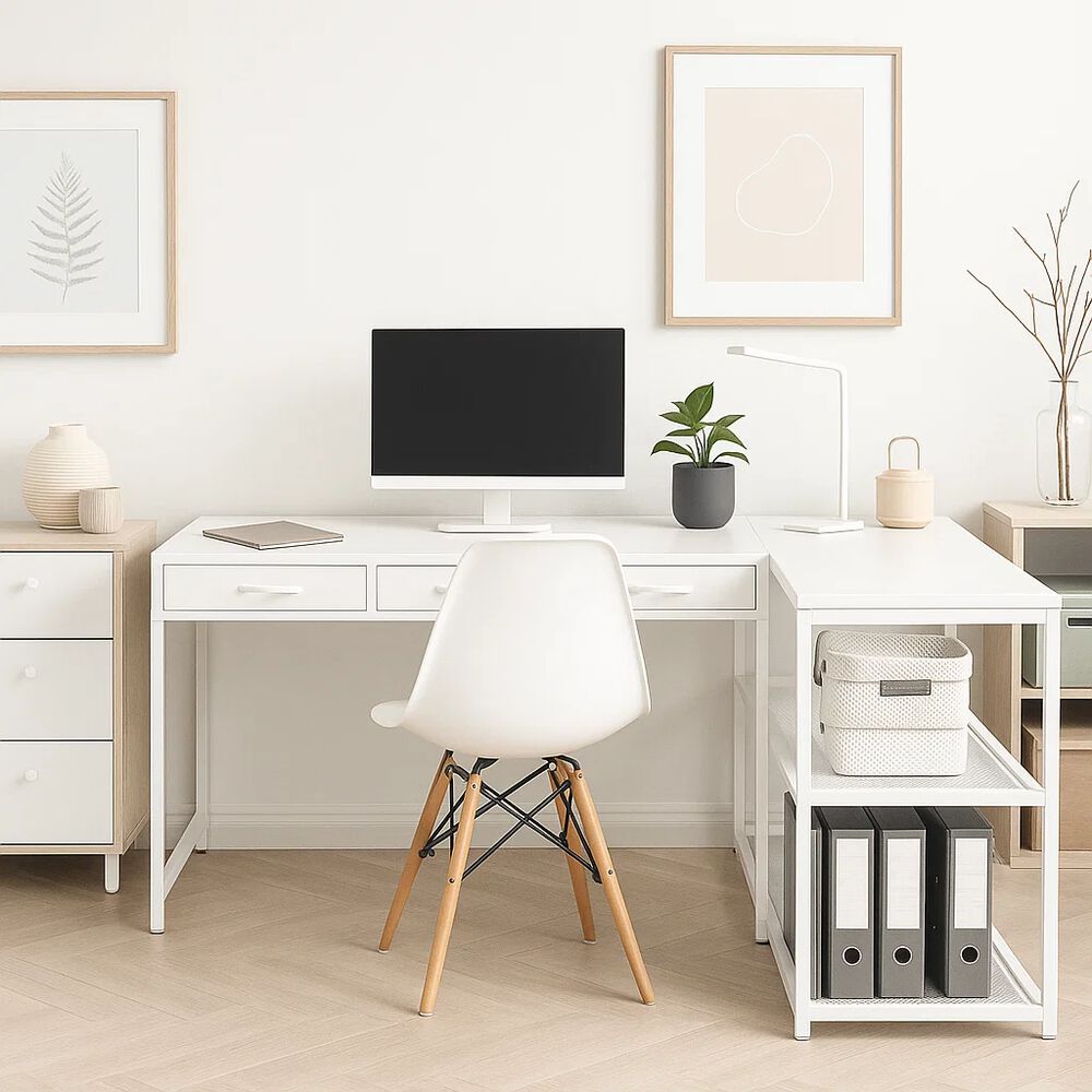 Escritorio Prisma En L - Blanco image number 1.0