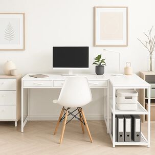 Escritorio Prisma En L - Blanco