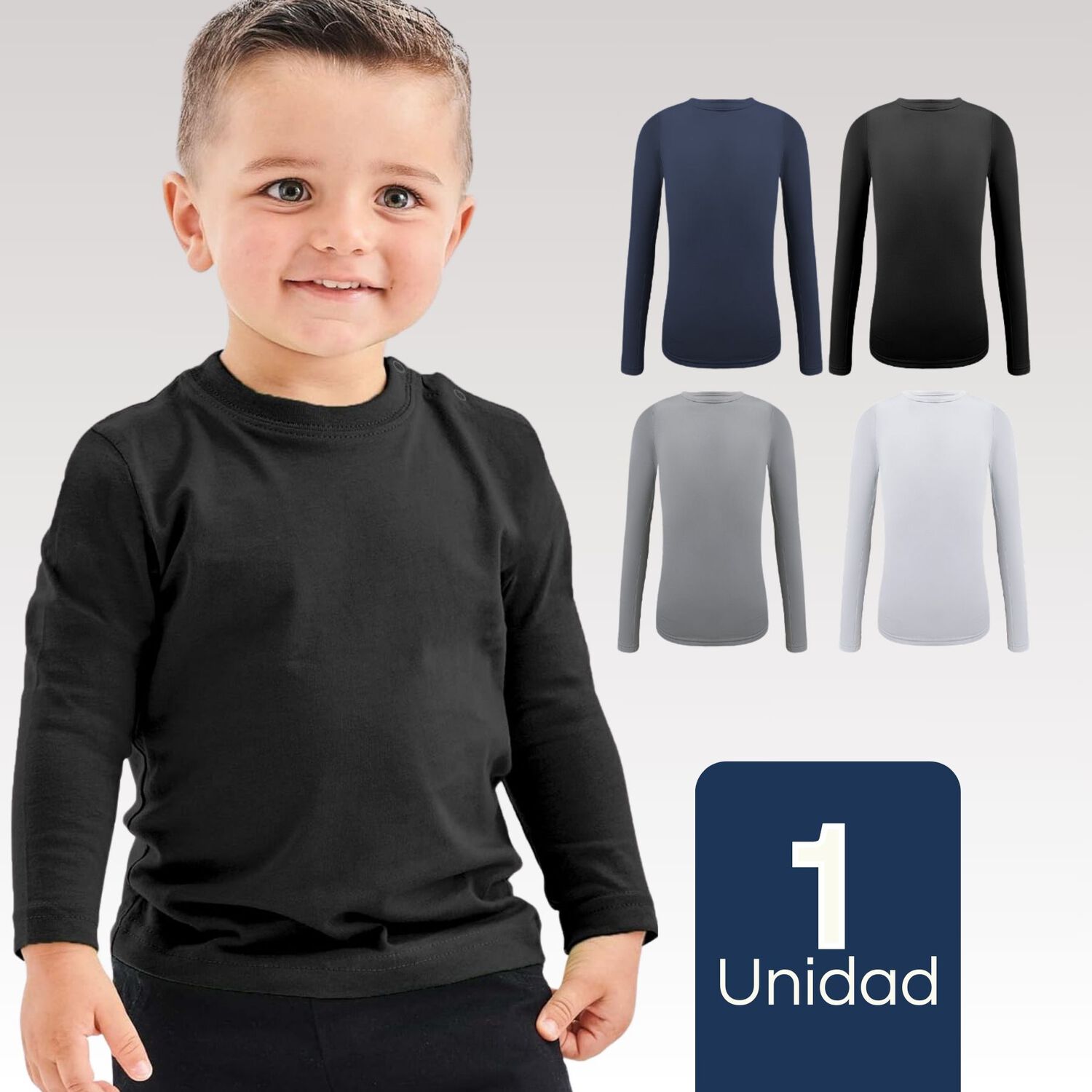 Camiseta Polera Polar De Ni&ntilde;o Manga Larga Primera Capa image number 0.0