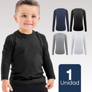 Camiseta Polera Polar De Ni&ntilde;o Manga Larga Primera Capa