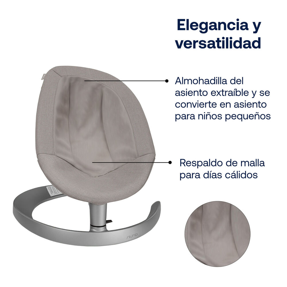 Baby Bouncer Leaf Grow Quartz Nuna image number 5.0