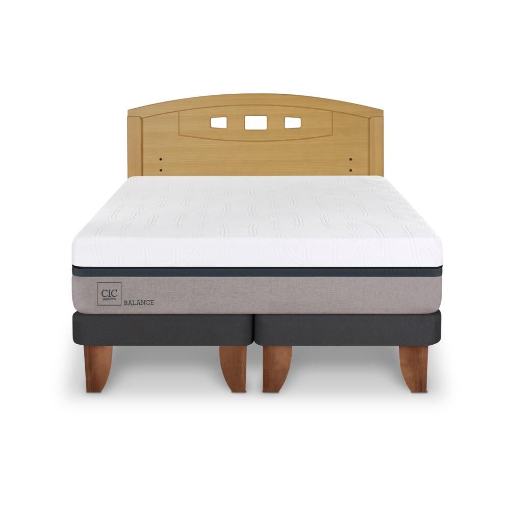 Cama Europea Cic Balance / 2 Plazas / Base Dividida + Respaldo image number 0.0