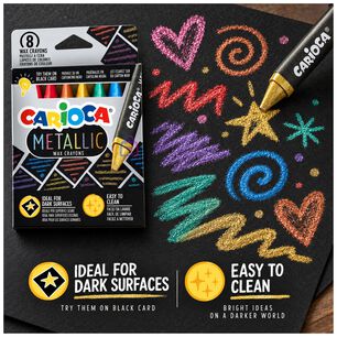 Crayones Met&aacute;licos Carioca 8 Colores - Ps