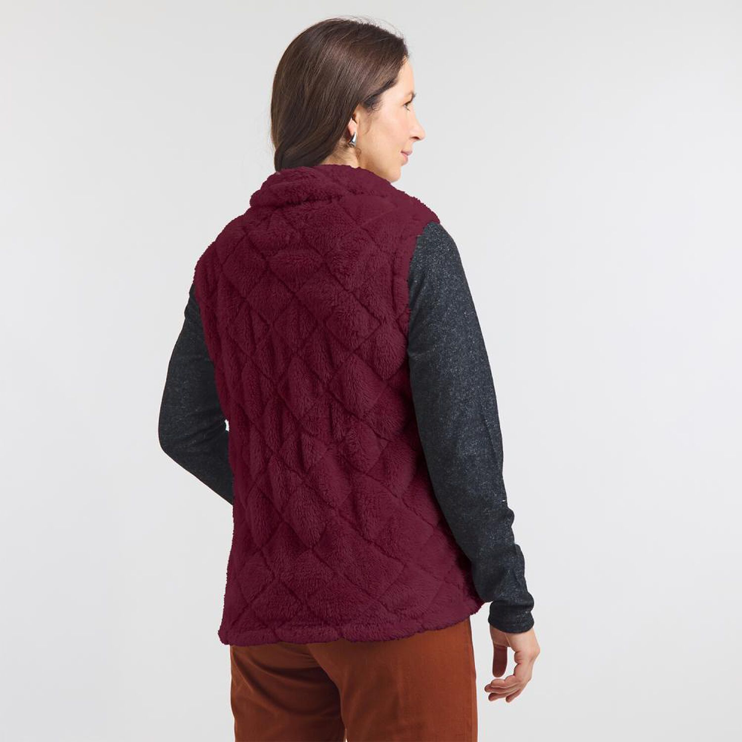 Poler&oacute;n Polar Fleece Sin Mangas Cuello Alto Mujer Geeps image number 1.0