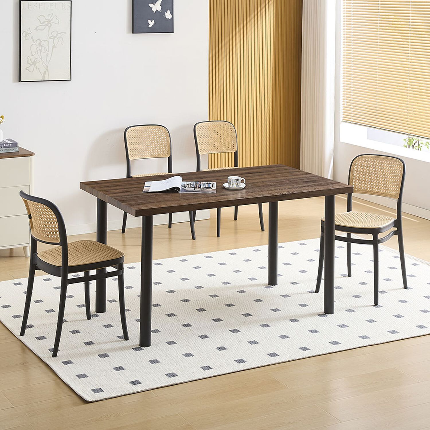 Juego De Comedor Vekkahome Alma / 4 Sillas image number 0.0