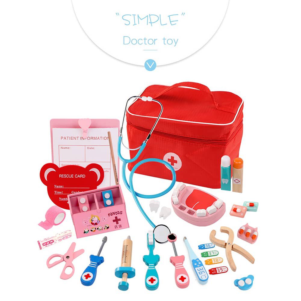 Set Juego De Roles Doctor- Dentista Juego Madera Ni&ntilde;os image number 0.0