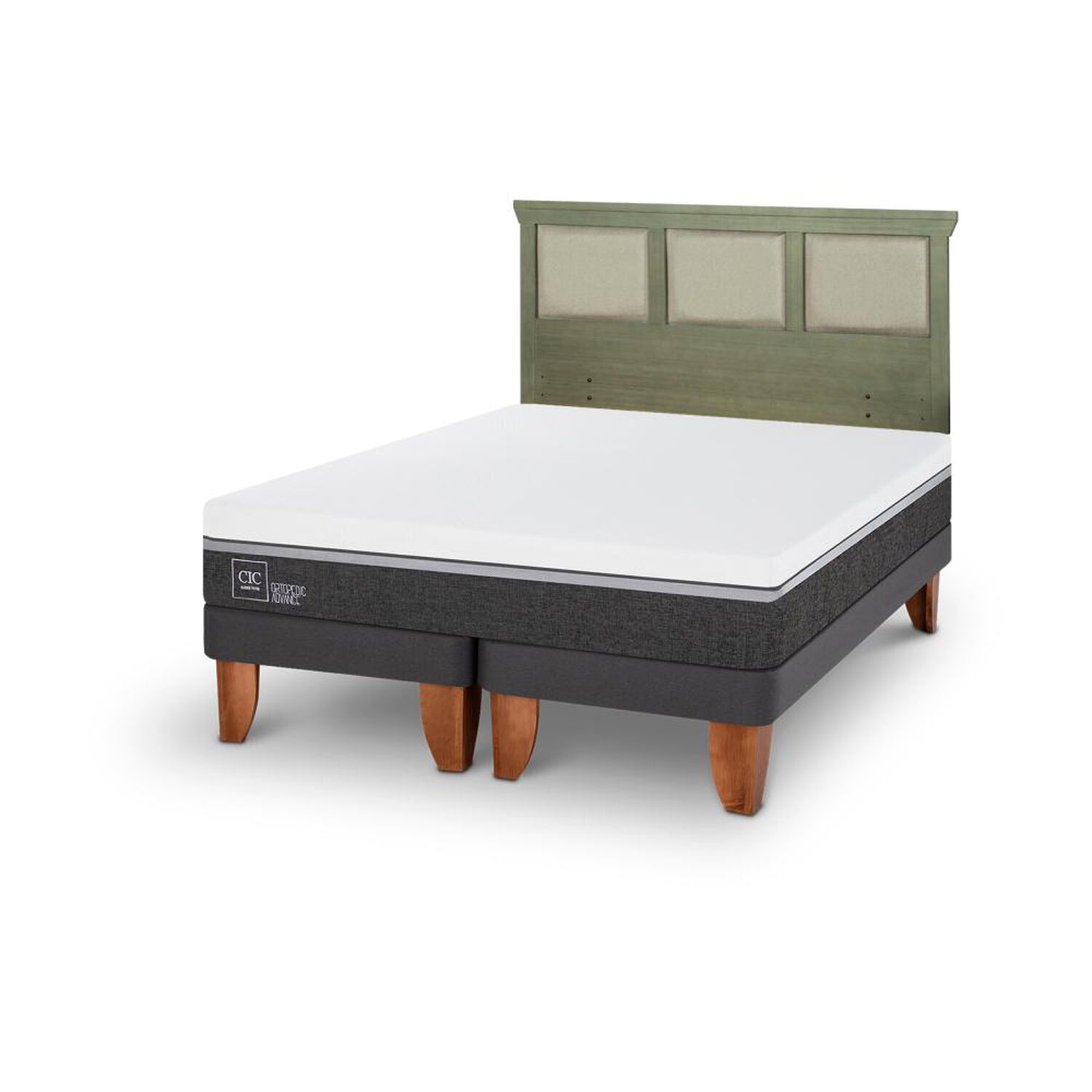 Cama Europea Cic Ortopedic Advance / 2 Plazas / Base Dividida + Respaldo image number 5.0