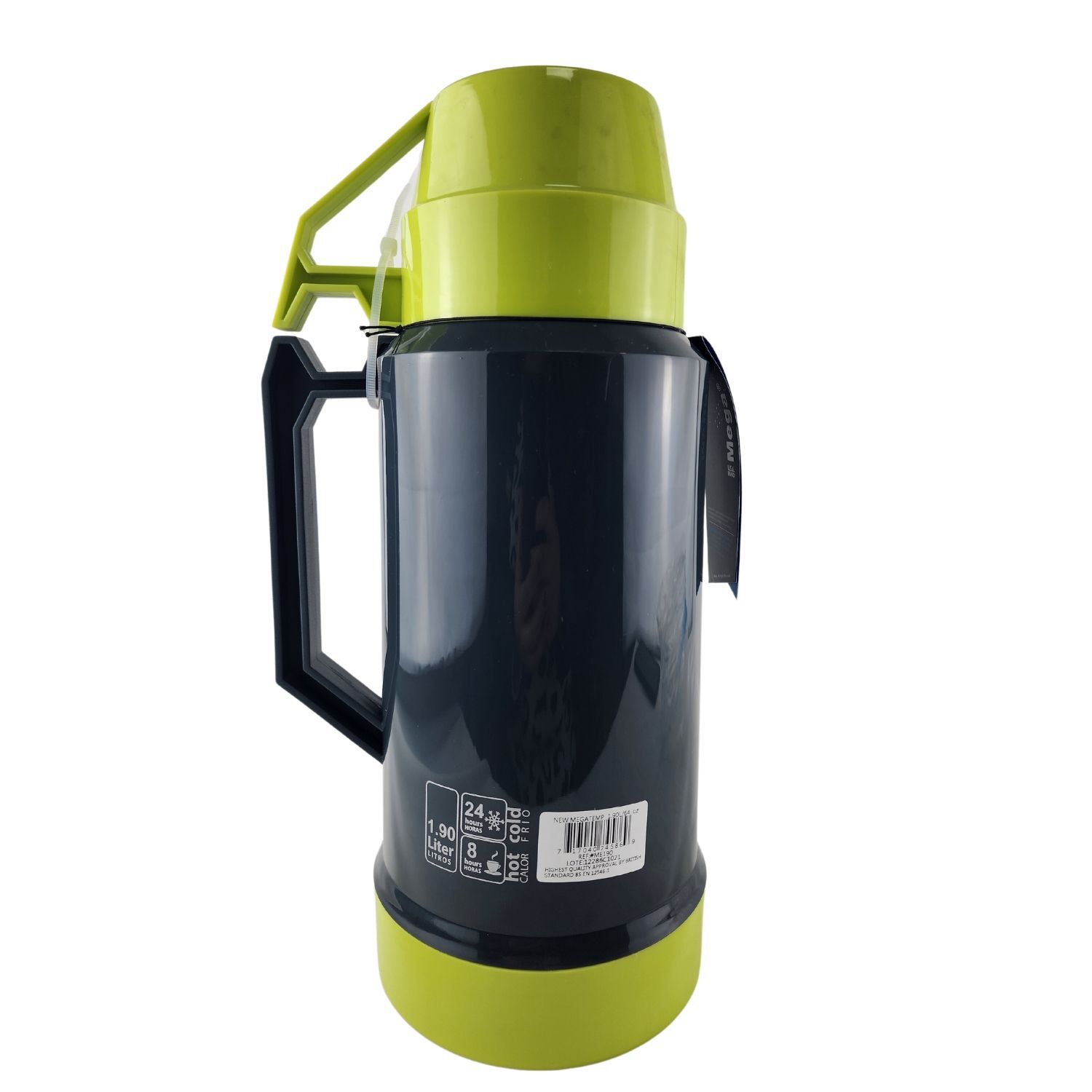 Termo Mega 1.9l New Megatemp Bebidas Calientes Frias Con Tazas Verde image number 2.0