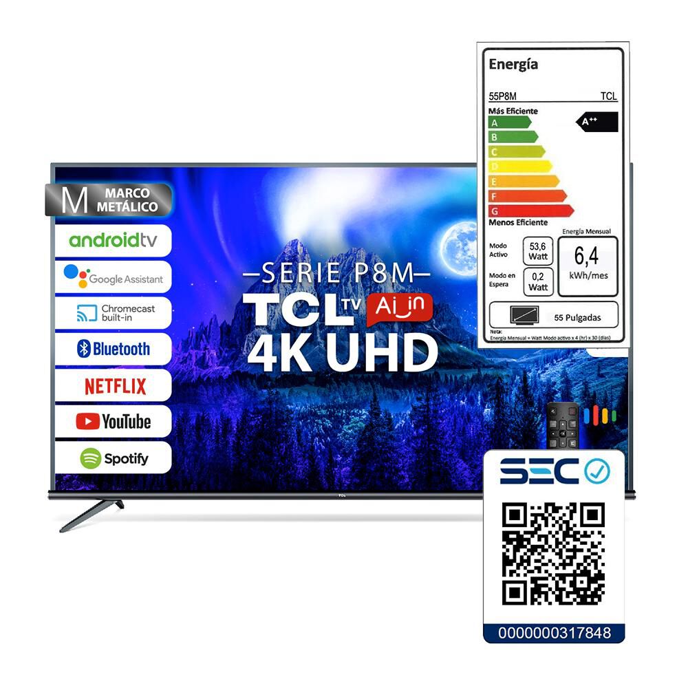 Led TCL 55P8M / 55" / Ultra HD / 4K / Smart Tv image number 5.0